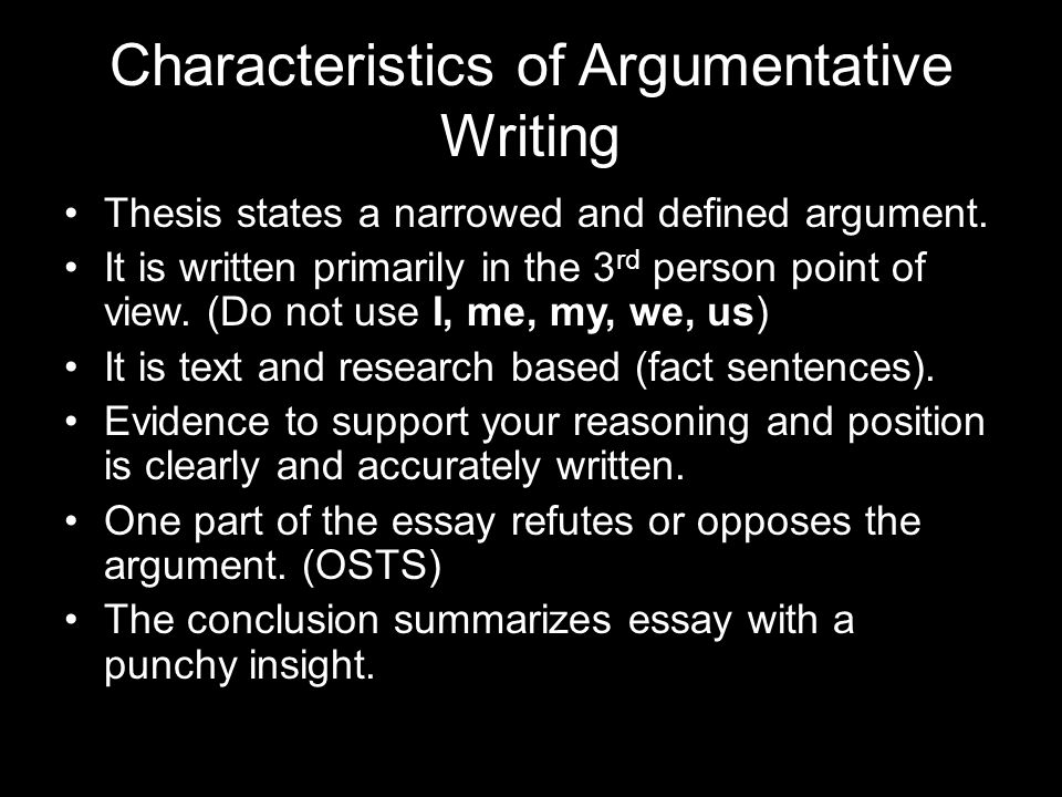 Characteristics of the essay